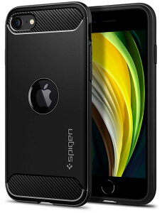 Spigen iPhone SE3 SE2 P[X ϏՌ ČRMILKi擾 Ռz TPU \tgP[X wh~ h~ Jی CX[d   MbhEA[}[ ACS00944 (}bgEubN)