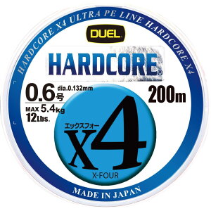 DUEL (fG) PEC ނ莅 HARDCORE X4 y C ނ胉C ދ x x z 0.6 200m 5F/CG[}[LO H3245N-5CBL