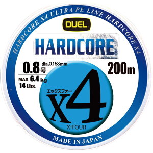 DUEL (fG) PEC ނ莅 HARDCORE X4 y C ނ胉C ދ x x z 0.8 200m 5F/CG[}[LO H3246N-5CBL