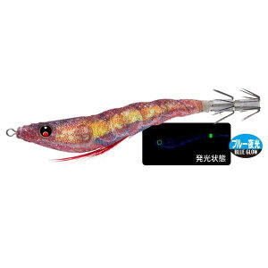 DUEL(デュエル) スッテ EZ-SLIM 布巻 80mm 重量:4g A1626-BLRB-ブルー夜光リアルボタンエビ イカメタル ドロッパー