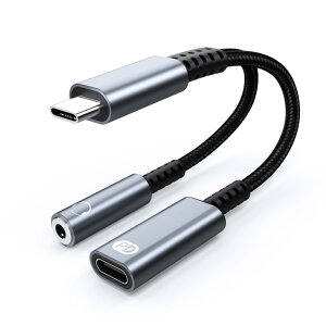 NIMASO 2in1 ^CvC CzϊP[u 3.5mmCzϊ PD 60W}[d Type-C CzWbN [dA_v^ ҃P[u ϋv iC҂ [dȂ ʘb ʒ Hi-FiĐ i