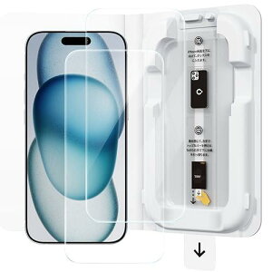 �u�o���yBox�vNIMASO �K���X�t�B���� iPhone 15 �p �����K���X �ی�t�B���� ���s�Ȃ� ���ȒP�\��t�� �C�A�[�� �w��h�~ �����z�� �������o�Z�b�g�t�� 2���Z�b�g �A�C�t�H�� 15�i6.1�C���`�j�Ή� N