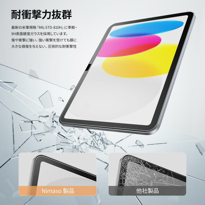 楽天市場】【バリ楽Box】NIMASO ガラスフィルム iPad 第10世代 (10.9 