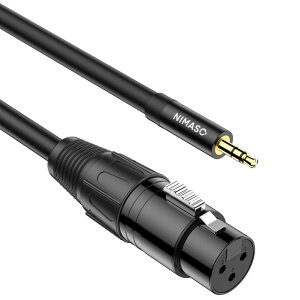 3.5mm to xlr NIMASO 3.5mm (オス) to XLR (メス) 変換ケーブル アンバランス接続 マイクケーブル xlr 3.5mm 変換 ケーブル (3m) オス-メス NCA22L637