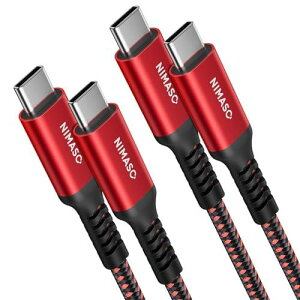 �y2�{�Z�b�g�z NIMASO USB-C & Type C �P�[�u�� �y1m+1m ���b�h USB C 2.0 PD�Ή� 60W 3A�}���[�d ���ϋv�i�C�����҂݁ziPhone15�V���[�Y�AiPad�AMacBook�ASony��Type-c�@��Ή�