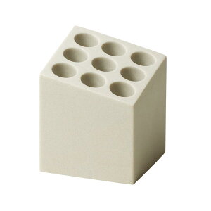 ideaco(イデアコ) 傘立て 9本挿し 幅14×奥行14×高さ17.5cm CUBE stone sand white (キューブ ストーンサンドホワイト)