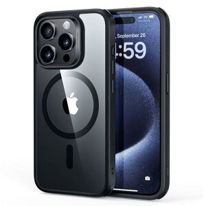 ESR for iPhone 15 Pro �P�[�X MagSafe�Ή� �ČRMIL�K�i�̕ی� �ω��� ���ɋ����w�� iPhone 15 Pro�p ���C�X�}�z�P�[�X �N���A-�u���b�N Classic�V���[�Y
