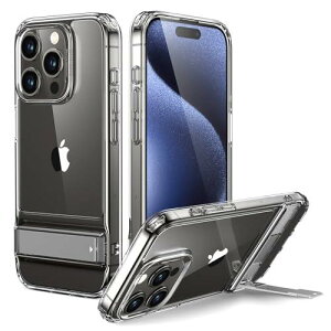 ESR iPhone 15 Pro Max �P�[�X ���^���L�b�N�X�^���h�P�[�X 3way�X�^���h���[�h �ČRMIL�K�i�̗����h�~ ���C�����X�[�d�Ή� �X���� �w�ʃJ�o�[ �B��L�b�N�X�^���h�t�� �N���A Boost�V���[�Y