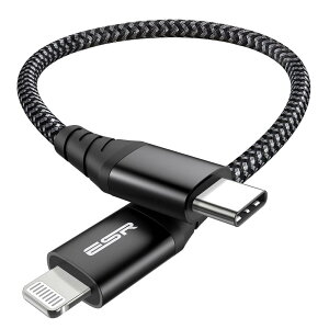ESR USB C to LightningP[u 1 m MFiF؎擾 ґgiC PD}[dP[u iPhone 14/14 Plus/14 Pro/14 Pro Max/13/13 Pro/13 mini/13 Pro Max/12/12 mini/12 Pro/12 Pro Max/11/XR/XS Max/XS/X/8Ή Type-CP[u ubN