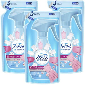 ファブリーズ 【まとめ買い】 除菌消臭スプレー 布用 ほのかなフラワーブロッサムの香り 詰め替え 320mLX3個