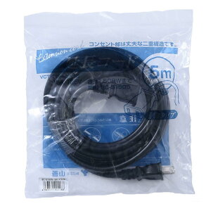 �R�P �����R�[�h 5m 1�� 15A 125V 1500W �u���b�N �\�t�g�P�[�u�� �����P�[�u�� �����R���Z���g OA�^�b�v �d���R�[�h �d���^�b�v �R�[�h���[�� EC-S1505BK