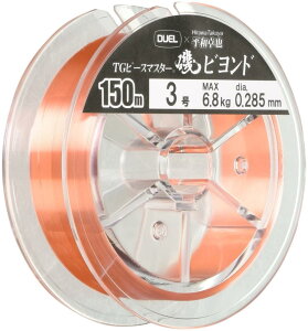 DUEL(デュエル) ナイロンライン 3号 TGピースマスター磯 ビヨンド150m 3号 クリアーオレンジ 磯釣り フカセ H3471