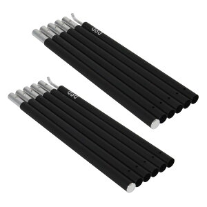 DOD(ディーオーディー) コンパクトタープポール ブラック 収納40cm 太さ19mm【ツーリング仕様】MAX約200cm XP1-630-BK