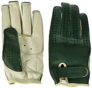 ジェーアールピー(JRP) バイク レザーグローブ 3シーズンショートグローブ グリーン/アイボリー M BPS