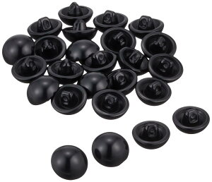 日本紐釦貿易(Nippon Chuko) 裏穴 目玉ボタン 144個入 φ11.5mm 黒 CE144-1-144 手芸用品 ボタン・フック 目玉ボタン