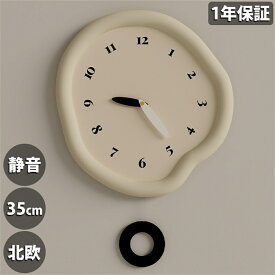 【1年保証】電波掛時計 非電波時計 壁掛け時計 時計 掛け時計 おしゃれ クロック ウォールクロック 北欧 シンプル レトロ モダン かわいい ブラウン ナチュラル