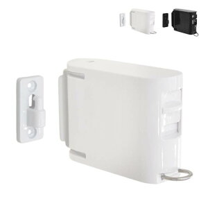 室内物干し ワイヤー 壁付け 室内 部屋干し 洗濯物干し 洗濯ロープ 洗濯ワイヤー 耐荷重25kg 巻き取り式 コンパクト 伸縮 ホワイト ブラック 白 黒