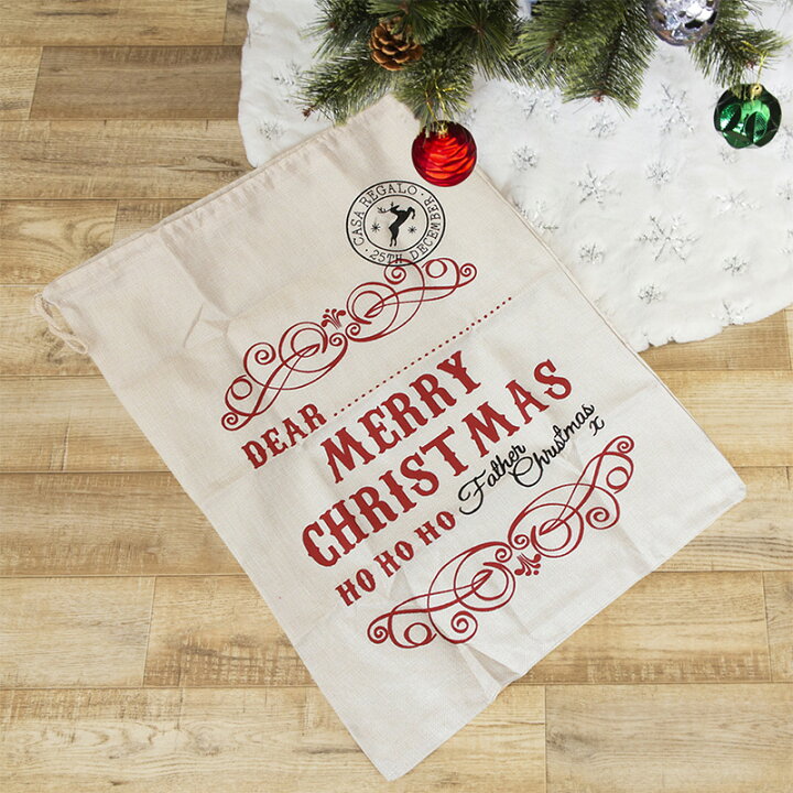 22年のクリスマスの特別な衣装 ラッピング 袋 クリスマス プレゼント包装 幅46 5cm 高さ65cm ビッグサイズ メリークリスマス 丈夫 破れにくい 麻袋 ギフト おしゃれ Shipsctc Org