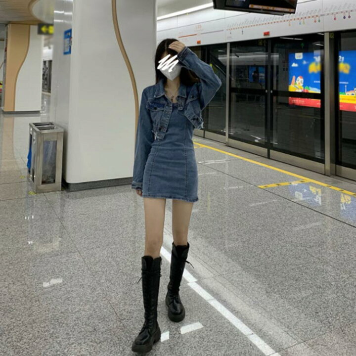 楽天市場】デニムジャケット ワンピース セットアップ レディース  