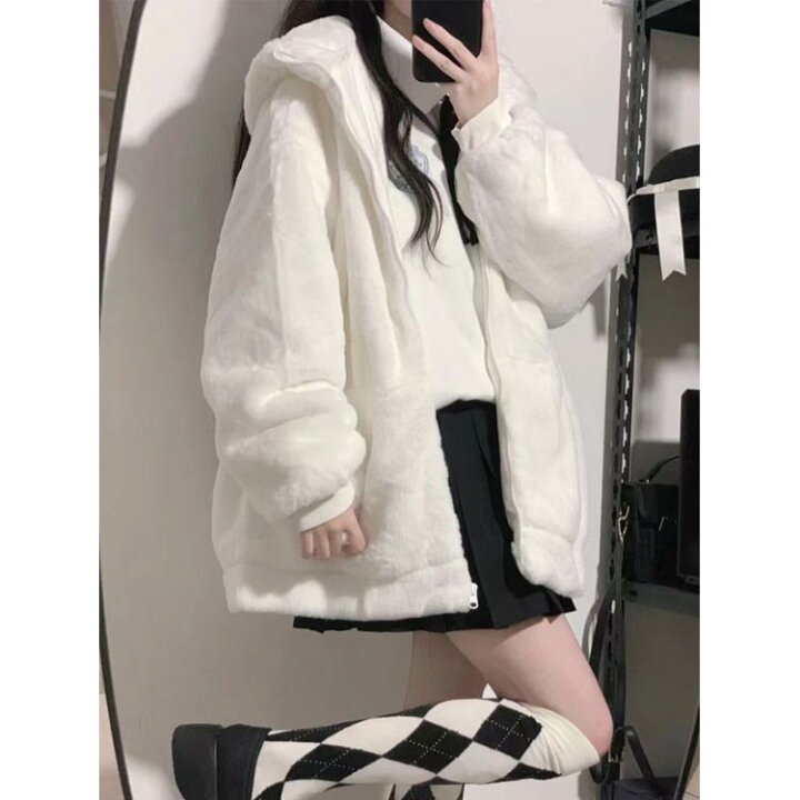 楽天市場】ボア ジャケット レディース もこもこ ボアパーカー ジップ 