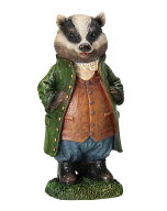 英国紳士のアライグマさん　置物　お庭、お部屋、 玄関先のインテリア 【アウトレット】