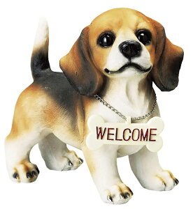 ウェルカムドッグ ビーグル オーナメント 置物 庭 部屋 玄関先 インテリア 雑貨 ガーデニング ガーデニング雑貨 ガーデン雑貨