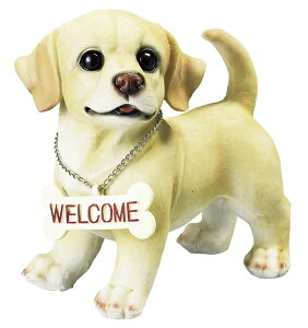 ウェルカムドッグ ラブラドール オーナメント 置物 庭 部屋 玄関先 インテリア 雑貨 ガーデニング ガーデニング雑貨 ガーデン雑貨