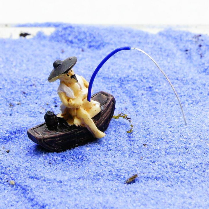 楽天市場 釣り人 ミニチュア ジオラマ 動物模型 苔テラリウム おもちゃ フィギュア 苔庵介る