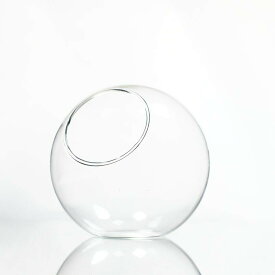 【SS】8cm 丸型 斜め口 ガラスボトル 苔テラリウム容器 ボトリウム ボトルアクアリウム