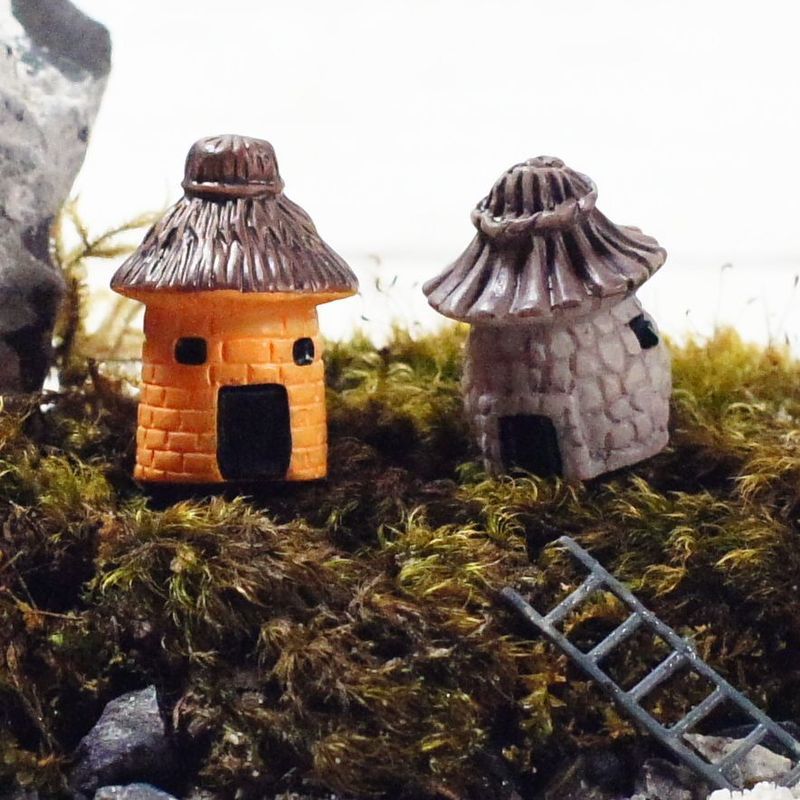 苔と合わせて自分だけの景色を作りませんか？ 全2種 小さな家 通信販売 ミニチュア ジオラマ 推奨 動物模型 おもちゃ 苔テラリウム フィギュア