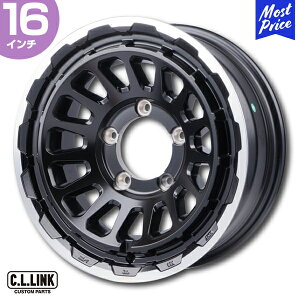 シーエルリンク ジムニーシエラ ワイド UNIONRIM HR 16インチ 6.0J -5 5-139.7 ホイール1本 MB/MC | C.L.LINK CLLINK アルミホイール ブラック マットクリア ビンテージスタイル JB74