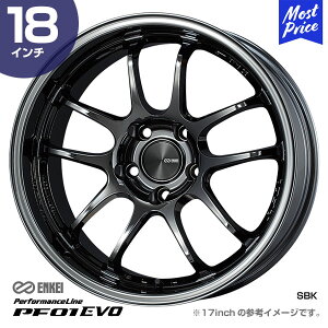 ENKEI エンケイ パフォーマンスライン PF01 EVO ピーエフ ゼロワン エボ 18インチ 9.0J 45/35/25 5-114.3 SBK ホイール1本 | スポーク ディープリム サーキット ドリフト レース カスタム ドレスアップ エ