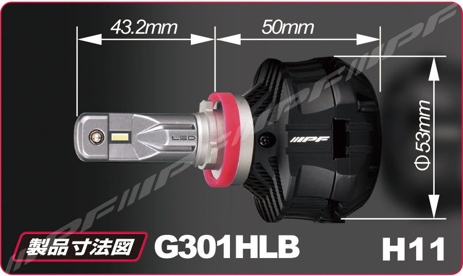 楽天市場】IPF LEDヘッドランプバルブ Gシリーズ H11【G301HLB】| アイ