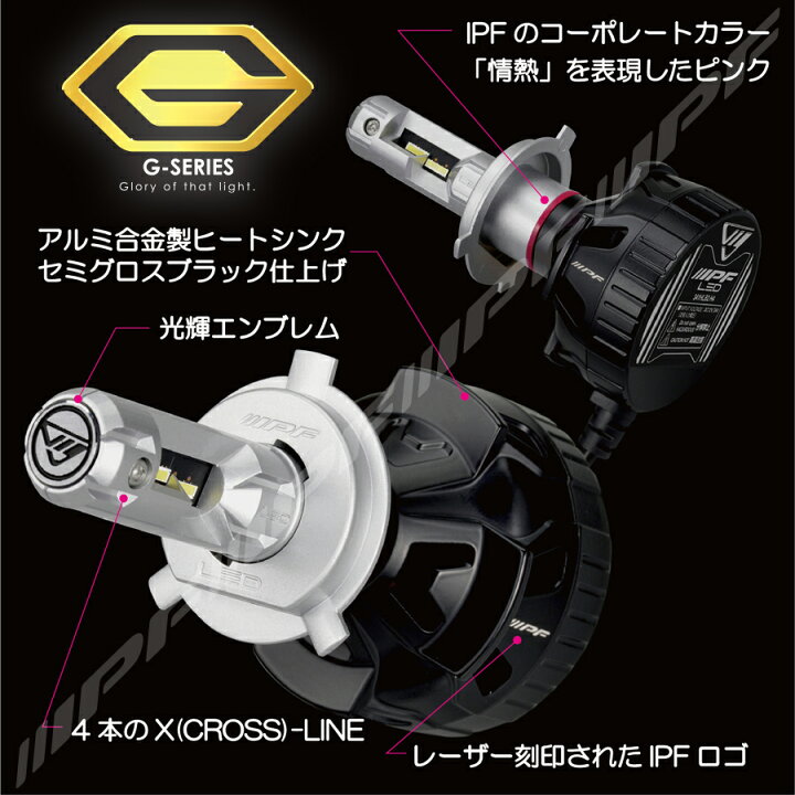 楽天市場】IPF LEDヘッドランプバルブ Gシリーズ H4 オールインワン 