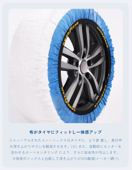 楽天市場】グッドイヤー 布製タイヤチェーン スノーソックス ニュー 