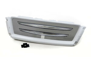 JAOS ジャオス クロームブレードグリル 【B061066B】 フロントカメラ付用 プラド 150系 (フレーム:白ゲルコート未塗装)