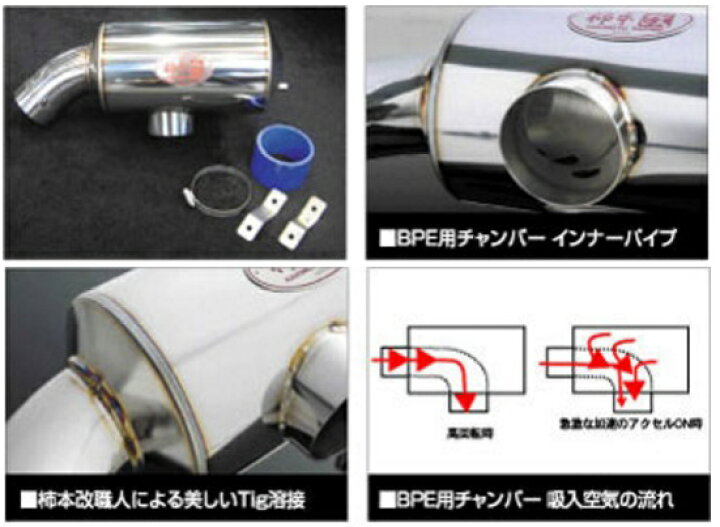 楽天市場】柿本改 インテークチャンバー 【BIC318】 SUBARU  