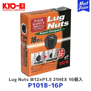 KYO-EI iY Oibg X[p[RpNg ܃^Cv 16 M12xP1.5 21HEX ubNyP101B-16Pz| L[GC Lug Nut super compact 16pcs 60°e[p[ Black zC[ibg yJ[ y