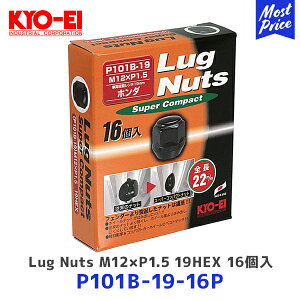 KYO-EI iY Oibg X[p[RpNg ܃^Cv 16 M12xP1.5 19HEX ubNyP101B-19-16Pz| L[GC Lug Nut super compact 16pcs 60°e[p[ Black zC[ibg yJ[ y