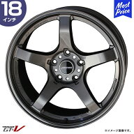 AME トレーサー GT-V 18インチ 9.5J 38 5-114.3 ガンブラック FACE2 ホイール1本 | 共豊 TRACER GTV 黒 …