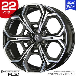 【受注生産/納期約3〜4ヶ月】LOWENHART FLG-1 レーベンハート エフエルジー 1 22インチ 10.0J 50 6-139.7 グロスブラックxポリッシュ ホイール1本 | AME 共豊 鍛造 スポーク ランドクルーザー ランクル 300