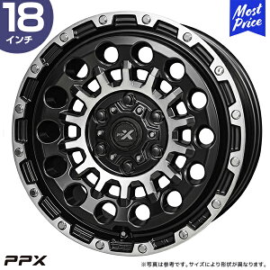 PPX GX14 18インチ 8.0J 50 6-139.7 マットブラック×ポリッシュ ホイール1本 | ピーピーエックス 共豊 ランクル300 ランクル250 ランドクルーザー ホイール