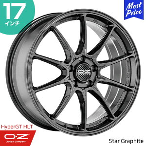 OZ Racing HyperGT-HLT オーゼットレーシング ハイパーGT HLT 17インチ 7.5J 35 5-112 スターグラファイト ホイール1本 | 10スポーク グラファイト インポートカー 外車 輸入車 カスタム ドレスアップ アル