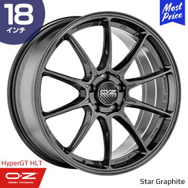 OZ Racing HyperGT-HLT オーゼットレーシング ハイパーGT HLT 18インチ 8.0J 45 5-114.3 スターグラファイト ホイール1本 | 10スポーク グラファイト インポートカー 外車 輸入車 カスタム ドレスアップ アルミホイール