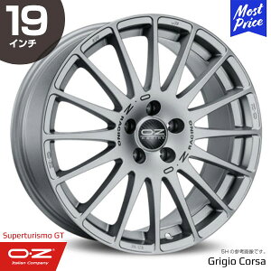 OZ Racing Superturismo-GT オーゼットレーシング スーパーツーリズモGT 19インチ 8.0J 38 5-108 グリジオコルサ ホイール1本 | マルチスポーク スポーツ シルバー インポートカー 外車 輸入車 カスタム