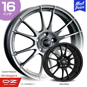OZ Racing Ultraleggera オーゼットレーシング ウルトラレッジェーラ 16インチ 7.0J 35 5-100 クリスタルチタン/マットブラック ホイール1本 | 6ペアスポーク スポーツ シルバー ブラック インポートカ