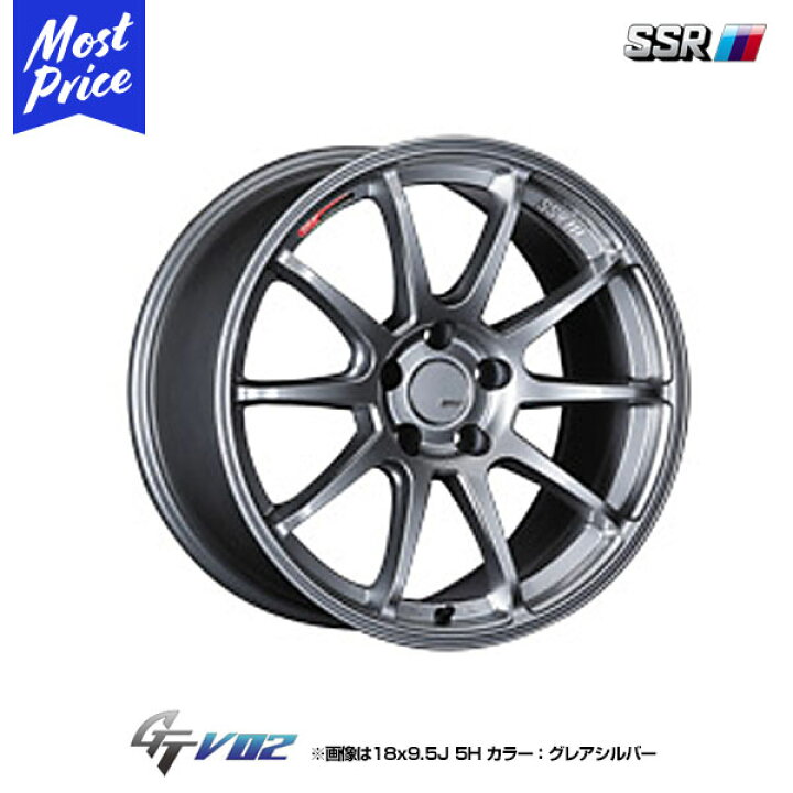 楽天市場】SSR GTV02 ジーティーブイゼロツー 18インチ 7.5J 48 5-100 