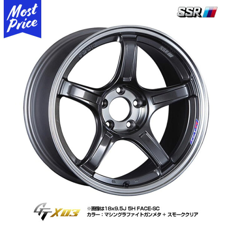 楽天市場】SSR GTX03 ジーティーエックスゼロスリー 18インチ 9.5J 38 