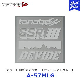 SSR tanabe アソートロゴステッカー マットライトグレー W206xH200mm 1枚 【A-57MLG】| TANABE タナベ エスエスアール DEVIDE デバイド LIGHTGRAY ステッカー シール