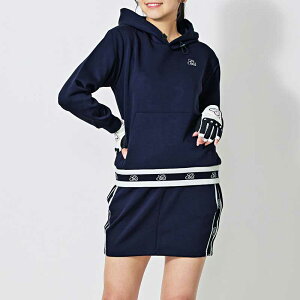 送料無料 ゴルフウェア レディース 上下セットアップ gs GOLF スウェットジャージ フーディーパーカー スカート ワンピース リブロゴライン切替 おしゃれ かわいい 韓国系 秋冬 春 ブランド